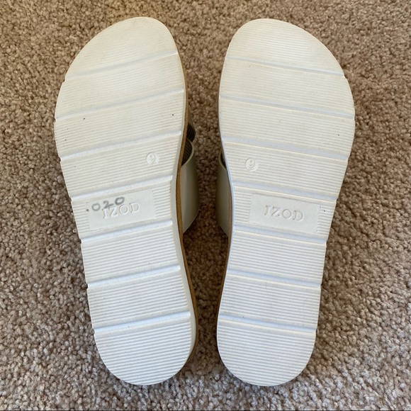 IZOD Alyssa Gold Strap Sandals - Picture 5 of 5